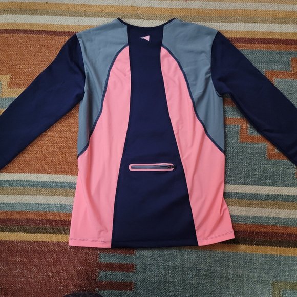 Matching LAAIN SET in blue/gray and pink with piping detail size Small - Picture 3 of 13